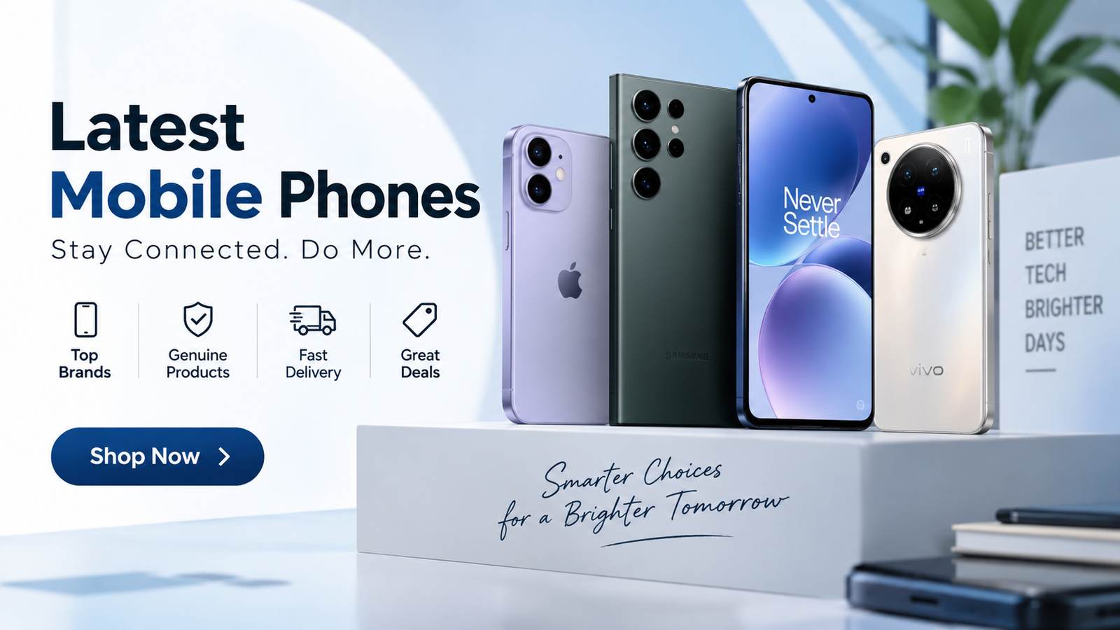 Mobile Phones – Find Your Perfect Phone | Shivaya Clothing banner featuring the latest mobile models, trusted brands, great deals and modern smartphone designs.